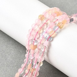 Морганит Природные морганит нитей бисера, граненый квадратный разрез, плоско-круглые, 4x2.5 мм, отверстие : 0.7 мм, около 111 шт / нитка, 15.24'' (38.7 см)