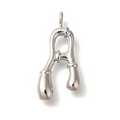 Letter A Стойки обшивки латунные подвески, без кадмия и без свинца, подвески с буквой az~z, буква a, 24x12x4 мм, отверстие, 2 мм