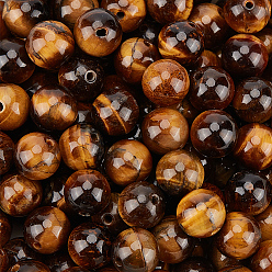 Тигровый глаз 120шт натуральные бусины тигровый глаз, класса AB +, круглые, 8~9 мм, отверстие : 1 мм