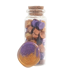 Slate Blue Sealing Wax Particles, for Retro Seal Stamp, Octagon, Slate Blue, Bottle: 30x77mm, 60pcs/bottle