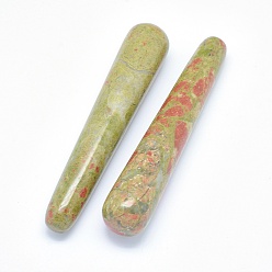 Унакит Натуральные палочки для массажа, массажная палочка, массажные инструменты, гуа-ша соскабливающая палочка, конус, 107~108x20 мм