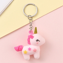 Pink Пластиковая цепочка из пвх, мультфильм unricorg, розовые, кулон: 5x5 см