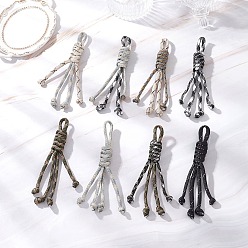 (52) Непрозрачная лаванда 8 шт. полиэстер и спандекс парашютный шнур подвесные украшения, разноцветные, 120~125x14.5~15.5x12.5 мм, отверстие : 5.5x17.5 мм