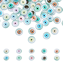 (52) Непрозрачная лаванда 100шт. стеклянные кабошоны для глаз, для поделок куклы игрушки кукольные плюшевые животные изготовление, полукруглый, разноцветные, 10x3.5 мм