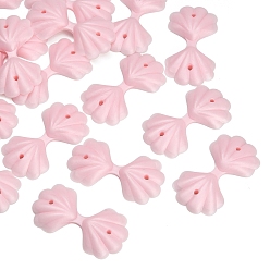 Shell Shape Силиконовые бусины, фокусные бусы, розовые, формы раковины, 55x29x6 мм, отверстие : 2 мм