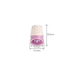 Prune Protège-doigts en silicone et en plastique, pour les outils de couture, prune, 28.6x19.3mm