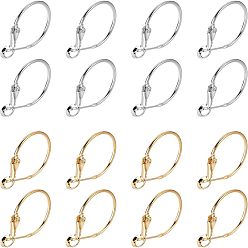 Platin & golden Messing Creolen, Platin & golden, 20x1.2 mm, 2 Farben, 20 Stk. je Farbe, 40 Stück / Karton