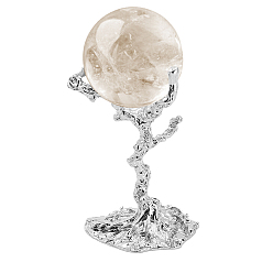 Platinum Alloy Crystal Ball Holders, Tree, Platinum, 58.5x49.5x93mm
