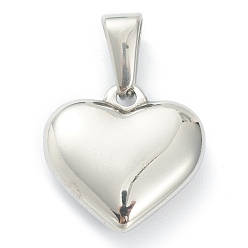 Letter R 304 Stainless Steel Pendants, Heart with Black Letter, Stainless Steel Color, Letter.R, 16x16x4.5mm, Hole: 7x3mm