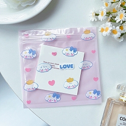 Собака Печатные пакеты с застежкой-молнией для животных, квадратный, собака, 13.5x13.5 см, односторонняя толщина: 2.9 мил(0.075мм)