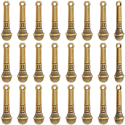 Античная Бронза 60 подвески из цинкового сплава в тибетском стиле, подвески для микрофона, античная бронза, 23~24x6.5~7x5~6 мм, отверстие : 1.6~1.8 мм, 60 шт / комплект