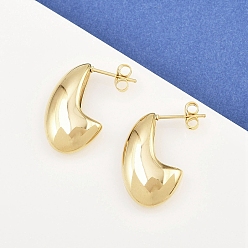 Настоящее золото 18K 304 серьги-гвоздики-капли из нержавеющей стали, вакуумное покрытие pvd, реальный 18 k позолоченный, 22x5.5x14 мм