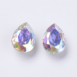 Хрусталь AB Имитация австрийского хрусталя горный хрусталь, класс А, задние и задние, слеза, хрусталь AB, 6x4x2.5 мм