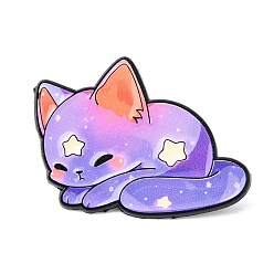 Cat Shape Эмалевые булавки, булавки для лацканов из сплава для одежды рюкзака, чёрные, форма кошки, 27x35 мм