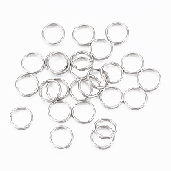 Stainless Steel Color 304 Stainless Steel Split Rings,Double Loops Jump RingsJump Rings, Stainless Steel Color, 7x1mm, about 6mm inner diameter