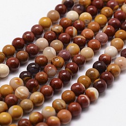 Mookaite Natural Mookaite Bead Strands, Round, 14mm, Hole: 1mm, about 28pcs/strand, 15 inch