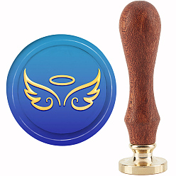 Wing Латунная восковая печать штамп с ручкой, для diy scrapbooking, рисунок крыла, 89x30 мм