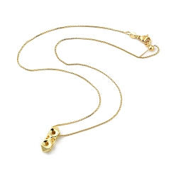 Настоящее золото 18K Латунный кулон в виде сыра, регулируемые ожерелья-слайдеры, без кадмия и без свинца, стойки покрытие, реальный 18 k позолоченный, 18.78 дюйм (47.7 см)