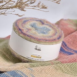 Темный Хаки Пряжа для вязания градиентный шелк мохер, для одежды шарфы свитера шали шапки, Темный хаки, 0.5~1 мм, около 273.40 ярдов (250 м) / моток