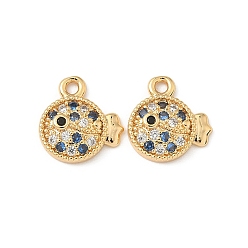 Fish Латунные микро проложить кубического циркония прелести, без никеля , реальный 18 k позолоченный, рыба, 10.5x10x2.5 мм, отверстие : 1.4 мм