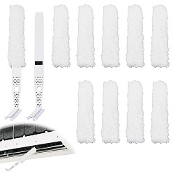Blanco 12 piezas 2 estilos cepillos de limpieza de fibra superfina, para aire acondicionado y persianas, blanco, 175~185x48~56x16~22 mm