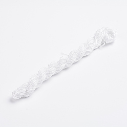 Snow Nylon Thread, Nylon Jewelry Cord for Custom Woven Bracelets Making, Snow, 2mm, about 13.12 yards(12m)/bundle, 10bundles/bag, about 131.23 yards(120m)/bag