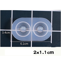 Белый Силиконовые формы глазки куклы своими руками, для уф-смолы, изготовление эпоксидной смолы, белые, 61x34 мм, Внутренний диаметр: 20 мм и 11 мм