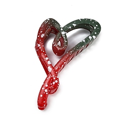 Сердце Пластиковая заколка для волос с когтями, со сплавочной фурнитурой, аксессуары для волос для девочек и женщин, сердце, 118x58x50 мм