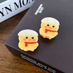 Цыпленок Милый акриловый зажим для когтей, универсальный аксессуар для волос для женщин, цыпленок, 28x28 мм