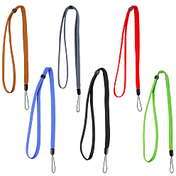 (52) Непрозрачная лаванда 6шт. 6 цвета полиэстеровые шейные ремни, ремешки для именных карточек, с абс пластика выводы, разноцветные, 515x11x6.5 мм, 1 шт / цвет