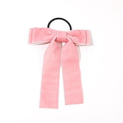 Pink Бархатные резинки для волос, аксессуары для волос для женщин и девочек, бантом, розовые, 170x135 мм