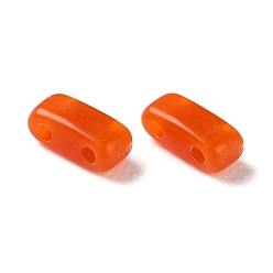 Dark Orange Opaque Acrylic Slide Charms, Rectangle, Dark Orange, 2.3x5.2x2mm, Hole: 0.8mm