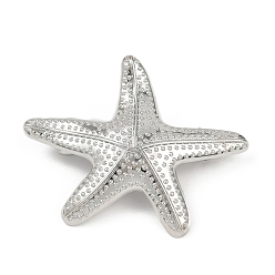 Морская звезда Заколки для волос из сплава с железным зажимом, аксессуары для волос для женщин и девочек, платина, морская звезда, 55.5x69x19.5 мм