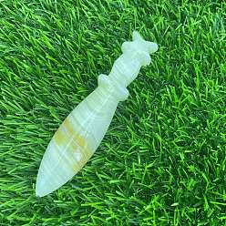 Джаспер Резные фигурки целебного кинжала из натуральной яшмы, Украшения из камня с энергией Рейки, 120 мм