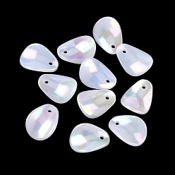 Морская Ракушка Акриловые подвески с имитацией ракушек, лепестковые прелести, цвет морской раковины, 16x12x3 мм, отверстие : 1.5 мм, Около 2080 шт / 500 г