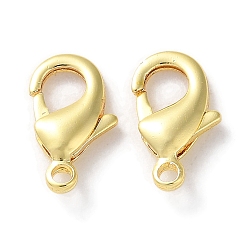 Золотой Стойки обшивки латунь когтя омара застежками, долговечный, без свинца и без кадмия, золотые, 12x7x2.8 мм, отверстие : 1.4 мм