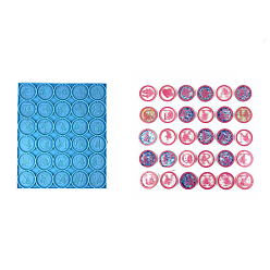 Темно-Голубой Круглые силиконовые формы для подвесок своими руками, изготовление украшений, формы для литья смолы, для уф-смолы, изготовление ювелирных изделий из эпоксидной смолы, глубокое синее небо, 312x263x7 мм