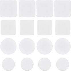 White EVA Double-side Tap, With Double Adhesive Back, Antiskid, Flat Round & Square, White, 120pcs/set