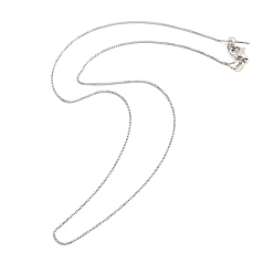 Платина 0.9мм регулируемые ползунки латунные цепочки-коробки для мужчин и женщин, долговечный, платина, 17.72~17.91 дюйм (45~45.5 см)