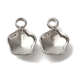 Нержавеющая Сталь Цвет 304 Настройки кабошон из нержавеющей стали кулон, цветок, цвет нержавеющей стали, лоток : 6x6 мм, 10x7x2.5 мм, отверстие : 1.6 мм