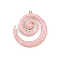 Pink 304 нержавеющей стальной эмали подвески, золотые, розовые, 33.5x26.5x4 мм, отверстие : 1.2 мм