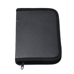 Черный Чехол для хранения на молнии из искусственной кожи и оксфордской ткани, чехол для инструментов для изготовления ювелирных изделий, чёрные, 13.5x18.8x3 см