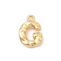 Letter G Латунь прелести, без никеля , реальный 18 k позолоченный, Буква G, 12x8.5x2.5 мм, отверстие : 1.4 мм