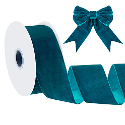 Прусский Синий Бархатная лента из спандекса, одна сторона, для подарочной упаковки, оформление партии, берлинская лазурь, 2 дюйм (52 мм), около 10.00 ярдов (9.14 м) / рулон