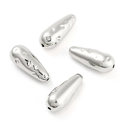 Platinum CCB Plastic Beads, Teardrop, Platinum, 19x8mm, Hole: 1.4mm, 769pcs/500g
