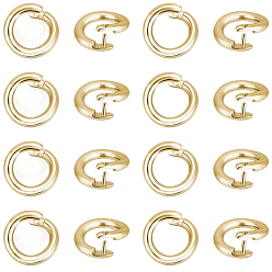 Echt 14 k vergoldet 50Stück Messing offene Sprungringe, runder Verriegelungsring, echt 14 k vergoldet, 5.5x1 mm