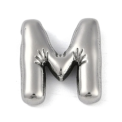 Letter M Антикоррозийные 304 подвески из нержавеющей стали, Буква М, 18x16.5x5.5 мм, отверстие : 2.5 мм