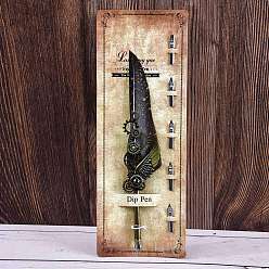 Черный Перо с ручками из сплава, чёрные, 260 мм