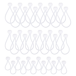 Blanco Bola elástica, amarre los cordones, para lona, refugio de dosel, tubo de pared, blanco, 36 PC / sistema