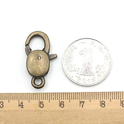 Oval Тибетском стиле сплава омаров коготь застежками, античная бронза, овальные, 30x16 мм